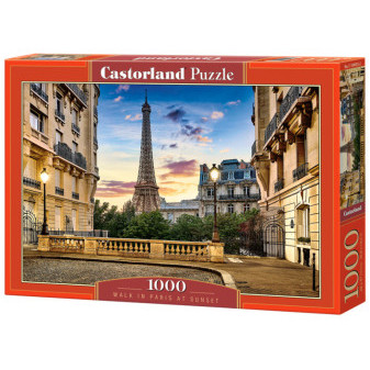 Castorland 104925 puzzle Procházka v Paříži při západu slunce 1000 dílků
