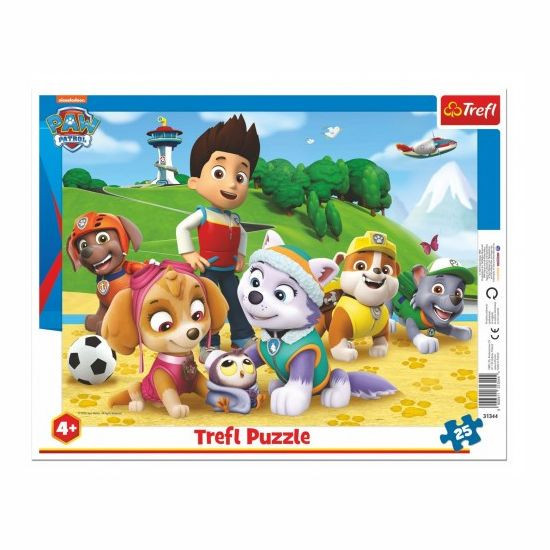 Trefl Puzzle deskové Paw Patrol Tlapková patrola na stopě 37x29cm 25 dílků ve fólii