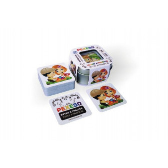 Pexeso zvyky a tradice voděodolné 64 karet v plechové krabičce 6 x 6 x 4 cm Hmaťák