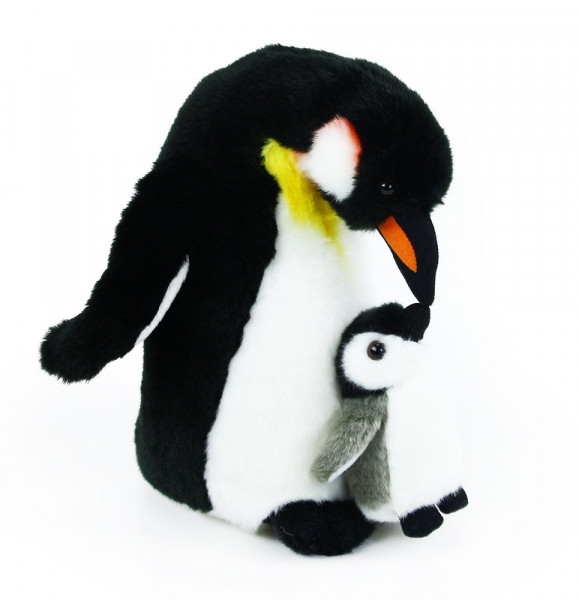 Plyšový tučňák s mládětem  22 cm