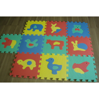 Měkké bloky soft puzzle zvířátka pěnové 10 ks 32cm