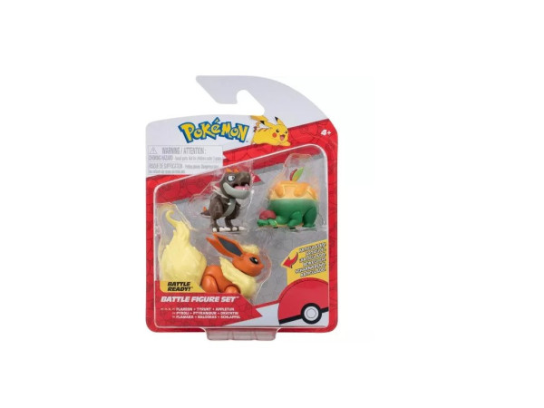 Pokémon figurky - 3 ks v balení Flareon, Tyrunt, Appletun