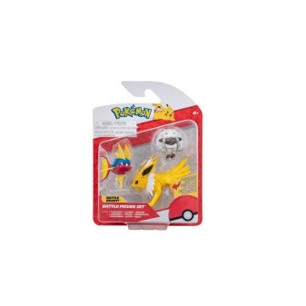 Pokémon figurky - 3 ks v balení Carvanha, Jolteon, Wooloo