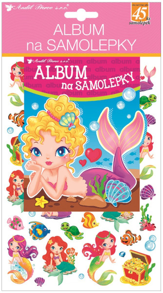 Anděl Album samolepky hologram 45 samolepek 16 x 29 cm- mořská panna