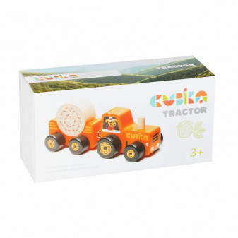 CUBIKA 15351 Traktor s vlekem - dřevěná skládačka s magnetem 3 díly