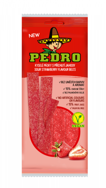 Pedro kyselé jahodové pásky 80g