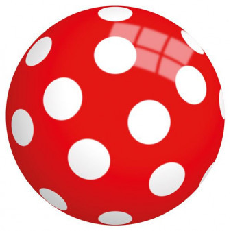John míč červený s puntíky 130 mm