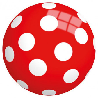 John míč červený s puntíky 230 mm