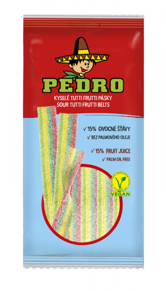 Pedro kyselé tutti frutti pásky  (80g)