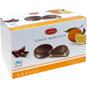 Čokoláda plněná marcipánem a pomerančem 210g