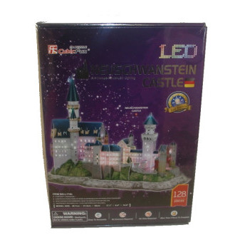 Cubicfun puzzle 3D zámek Neuschwanstein LED svíticí 149 dílků