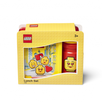LEGO ICONIC Girl svačinový set láhev a box - žlutá/červená