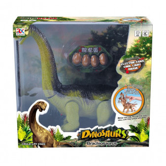 Dinosaurus chodící kladoucí vejce na baterie