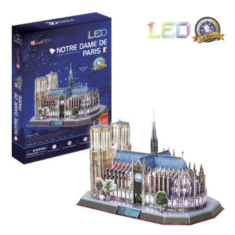 Cubicfun puzzle 3D Notre Dame de Paris - LED noční edice svíticí 149  dílků