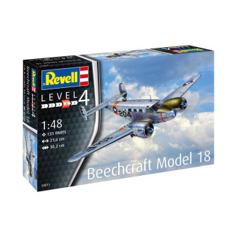 Revell Plastic ModelKit letadlo 03811 - Beechcraft Model 18 (1:48)