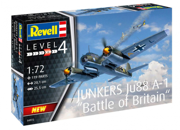 Revell Plastic ModelKit letadlo 04972 - Junkers Ju88 A-1 Battle of Britain (1:72)