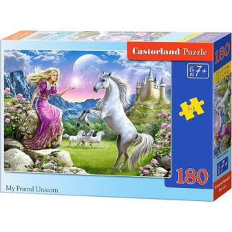 Castorland 18024 puzzle Princezna s jednorožcem 180 dílků