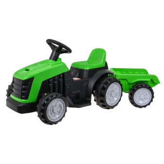 Traktor zelený elektrické vozítko na baterie s přívěsem  6 V