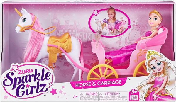 Zuru Sparklez Girlz princezna s koněm a kočárem