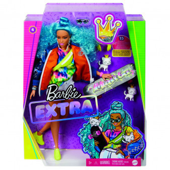 Mattel BRB Barbie extra s modrým afro účesem GRN30
