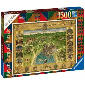 Ravensburger Puzzle Harry Potter - Mapa Bradavic 1500 dílků