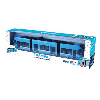 Moderní tramvaj DPO Ostrava modrá, 47 cm