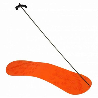 Kluzka na sníh dětský snowboard plastový  72 x 22 x 1 cm oranžový