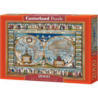 Castorland 200733 Puzzle 2000 dílků - Mapa světa 1639