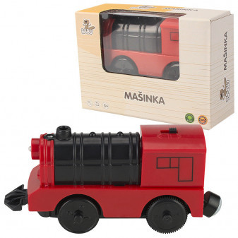 BABU Mašinka dřevěná  na baterie