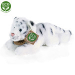 Plyšový tygr bílý ležící, 17 cm, ECO-FRIENDLY