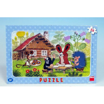 Dino puzzle deskové Krtek na návštěvě 15 dílků 301160
