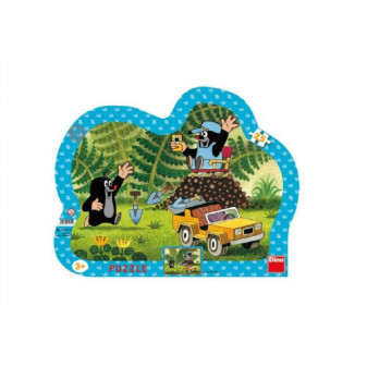 Dino Puzzle deskové Krtek se žlutým autem 35x28cm 25 dílků 311312
