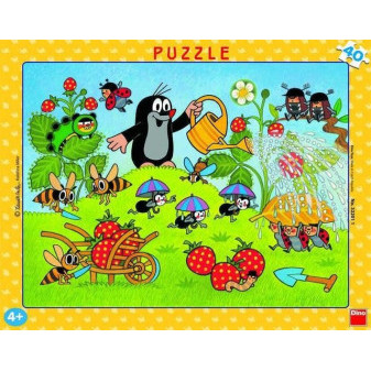 Dino puzzle Krtek v jahodách 40 dílků