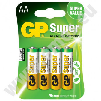 Emos Baterie B1321 GP 15A LR6 alkalická tužková 4 ks na blistru