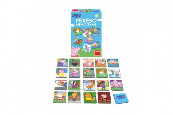 Dino Pexeso 48 pevných kartiček Prasátko Peppa/Peppa Pig společenská hra v krabičce