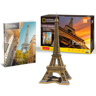 CubicFun Puzzle 3D National Geographic - Eiffelova věž 80 dílků