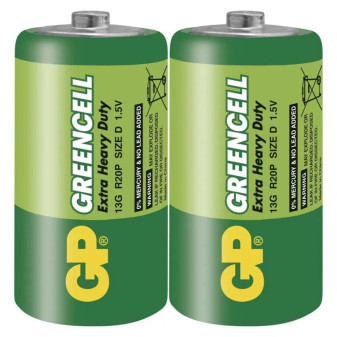 Emos Zinková baterie B1240 GP Greencell D (R20) 2ks na blistru