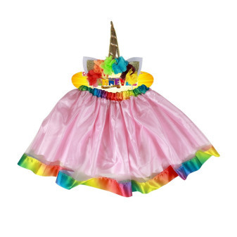 Dětský kostým TUTU sukně jednorožec s čelenkou 3 - 7 let
