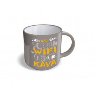 Nekupto RDH Vtipný hrnek 0,3l Jsem rád tam, kde je slabá wifi