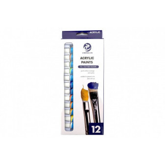 Creatoys Barvy akrylové 12ks 12ml v krabičce