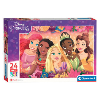 Clementoni 24241 puzzle SuperColor 24 maxi Disney princezny