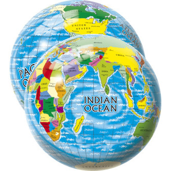Unice míč Mapa světa globus 20 cm