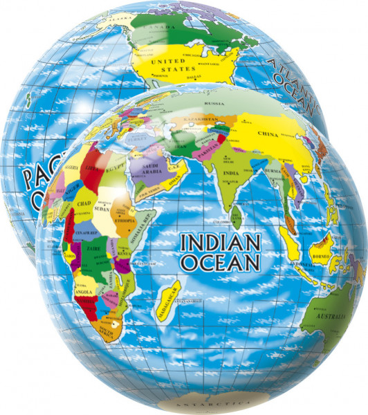 Unice míč Mapa světa globus 20 cm