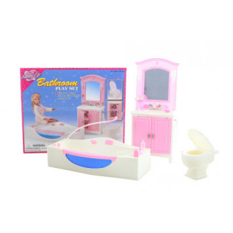 Glorie Koupelna s toaletou pro panenky typu Barbie