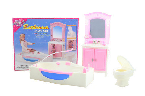 Glorie Koupelna s toaletou pro panenky typu Barbie