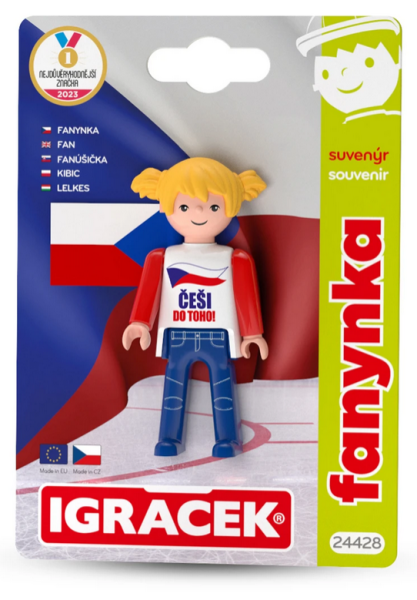 Igráček Fanynka figurka s vlajkou
