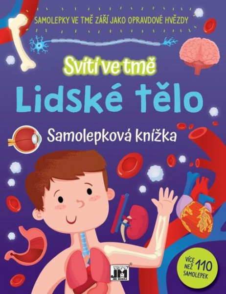 Models Svítí ve tmě samolepková knížka Lidské tělo