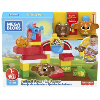Mattel Mega Bloks Peek a Bloks Zvířecí farma GRJ18