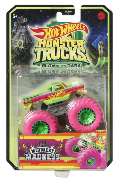 Mattel HW Hot Wheels Monster Trucks svítící ve tmě HCB50