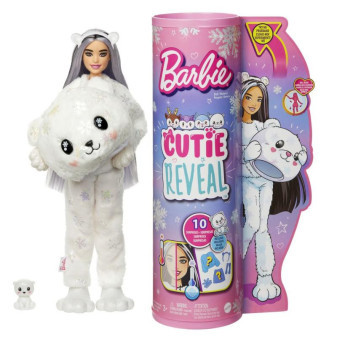 Mattel BRB Barbie Cutie Reveal Zima panenka - lední medvěd , série 3, HJL64